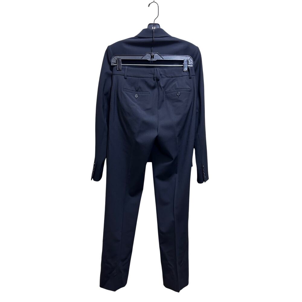 Theory Gabe N Black Virgin Wool Blazer & Pants Suit Set Size 2 Office Twee Siren - Picture 3 of 10
